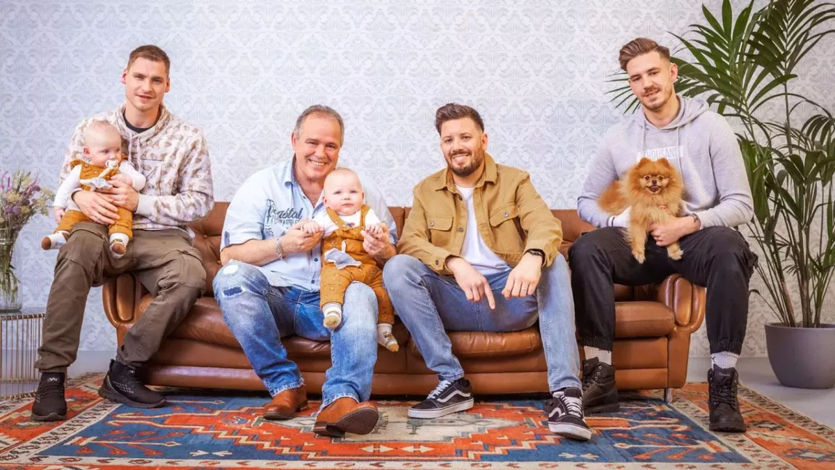 Die Wollny-Männer ohne Jeremy Pascal, v.l.n.r. Peter, Harald, Flo, Tim.