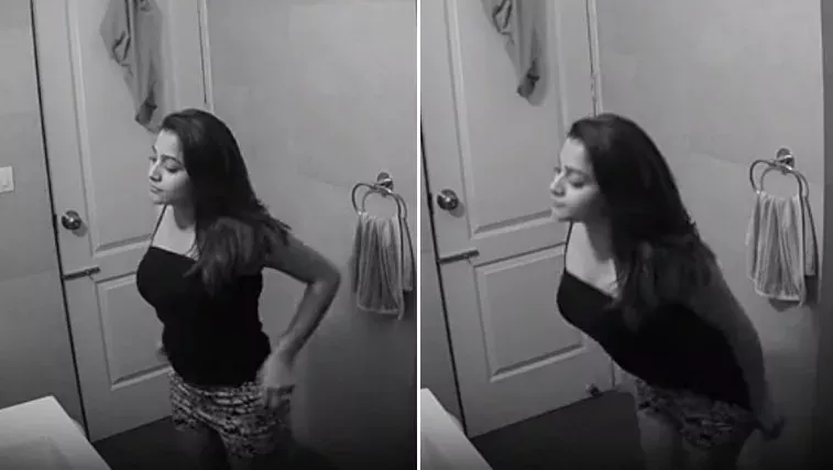 Frau filmt sich beim Ausziehen im Bad, doch ihre Nachricht ist eine ganz andere!