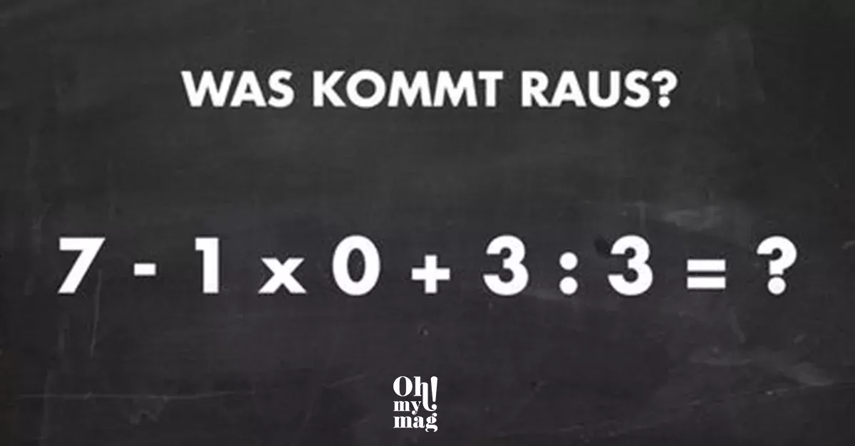 Nur jeder 3. kommt auf die richtige Lösung!