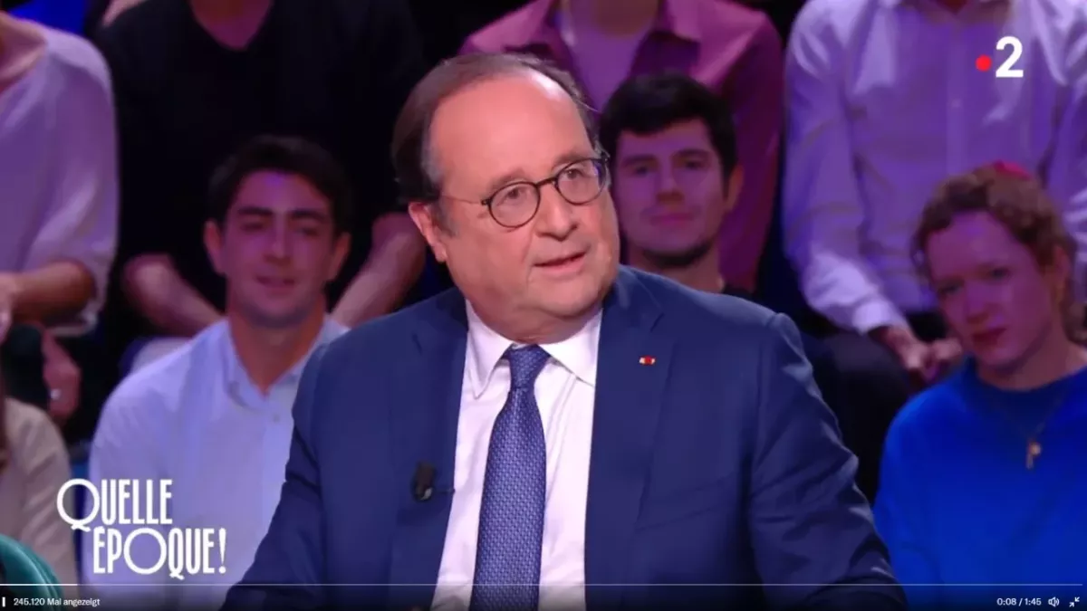 Hollande bei seinem Fauxpas.