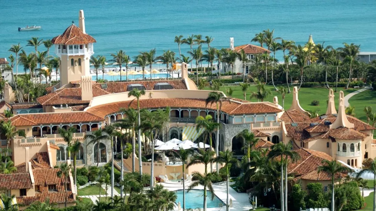 Luftansicht auf das Anwesen Mar-a-Lago in Palm Beach