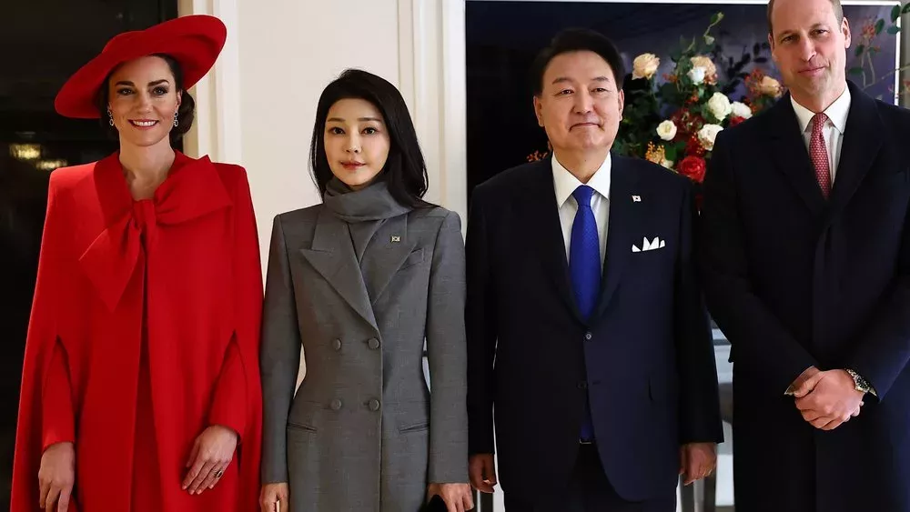 Prinzessin Kate stilsicher wie eh und je zur Begrüßung von Südkoreas Präsident