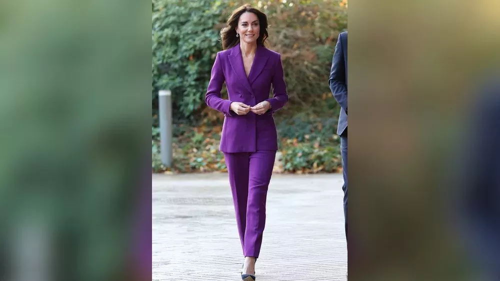Hingucker! Prinzessin Kate zieht im lila Anzug alle Blicke auf sich