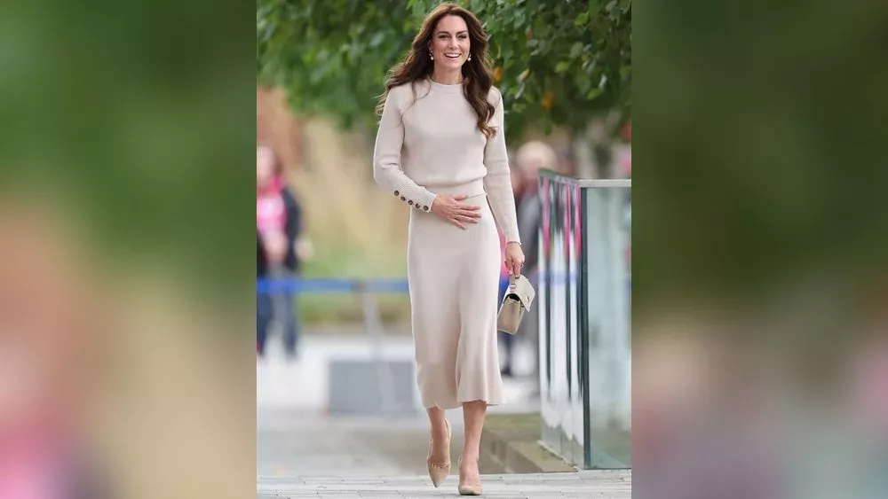 Ton-in-Ton-Look: Prinzessin Kate überrascht im Strickzweiteiler