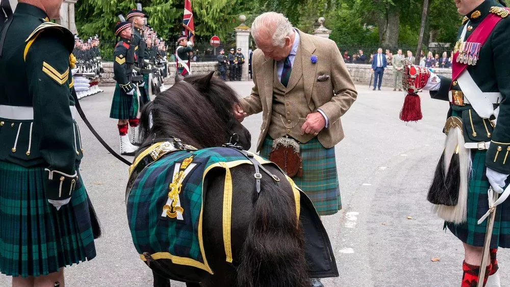 König Charles auf Balmoral: Pony stiehlt ihm die Show