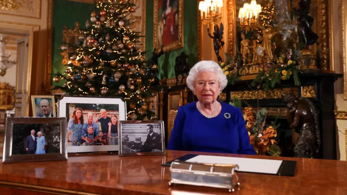 Die Queen bei ihrer traditionellen Weihnachtsansprache