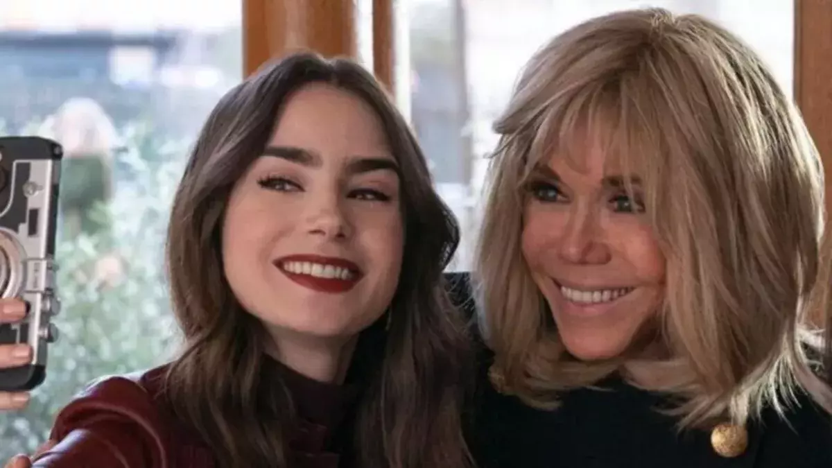 Brigitte Macron und Lily Collins, Emily in Paris