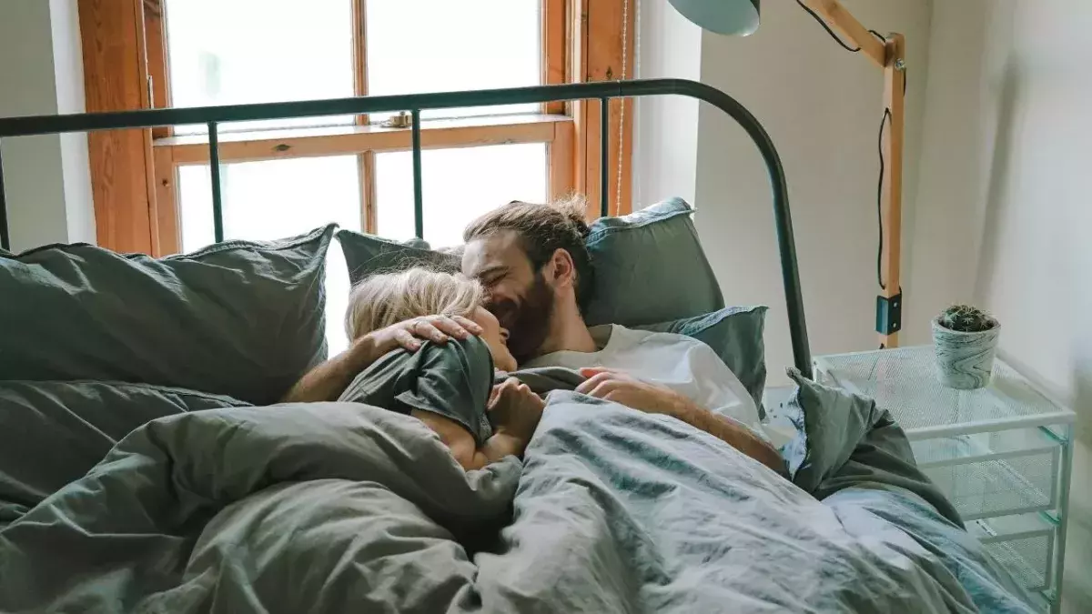 Sex, Bett, Pärchen, Stellung
