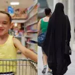 So reagiert 4-Jähriger auf eine Burka-Frau im Supermarkt