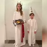 Prinzessin Estelle und Prinz Oscar grüßen zum Luciafest