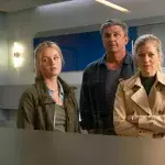 Martin (Hans Sigl, M.) mit Josie (Lieselotte Voß, l.) und Karin Bachmeier (Hilde Dalik, r.).
