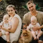 Sarafina Wollny mit ihrer kleinen Familie