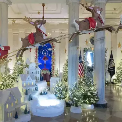 Fast 100 Bäume? Im Weißen Haus ist das Weihnachtsfieber ausgebrochen
