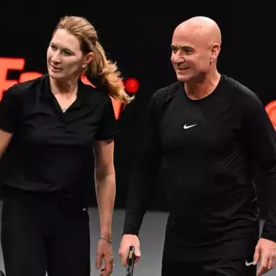 Andre Agassi und Steffi Graf begeistern bei Pickleball-Match