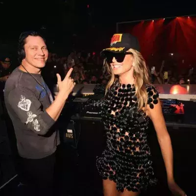 Heidi Klum feiert Release-Party mit DJ Tiësto und Karolína Kurková