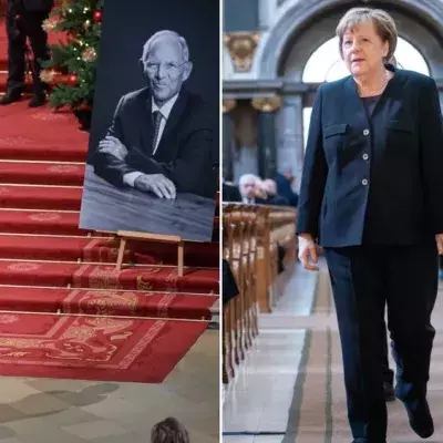 Trauerfeier für Wolfgang Schäuble: Auch Angela Merkel nimmt Abschied