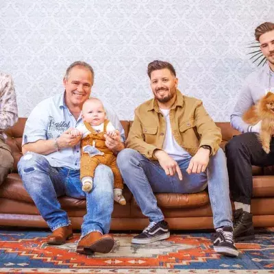 Die Wollny-Männer ohne Jeremy Pascal, v.l.n.r. Peter, Harald, Flo, Tim.