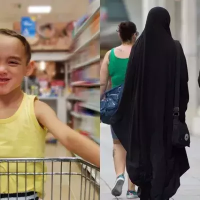 So reagiert 4-Jähriger auf eine Burka-Frau im Supermarkt