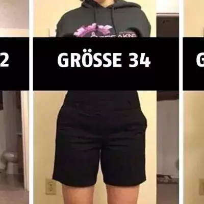 Sie probiert 3 Konfektionsgrößen an und macht damit auf Facebook Furore