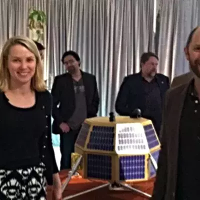 Marissa Mayer beim Launch des Moon Express.