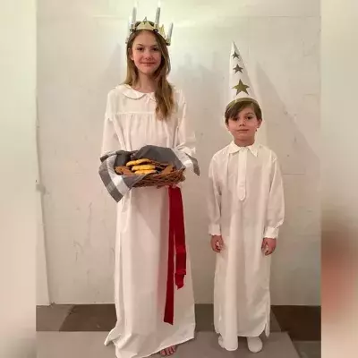 Prinzessin Estelle und Prinz Oscar grüßen zum Luciafest