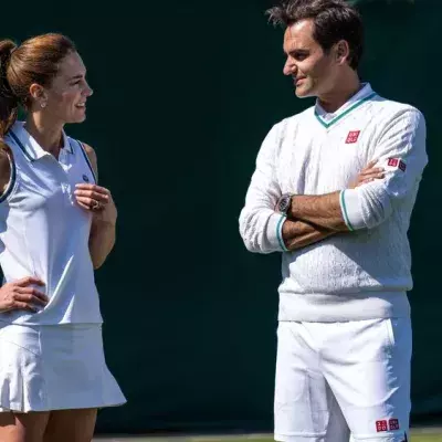 Kurz vor Wimbledon: Prinzessin Kate spielt Tennis mit Roger Federer