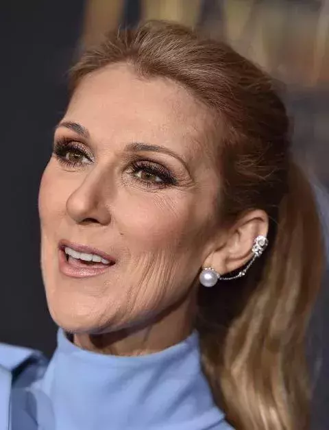 Céline Dion mit ein paar weißen Haaren