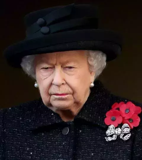 Queen Elizabeth II ist nicht allein auf ihrem Balkon. 